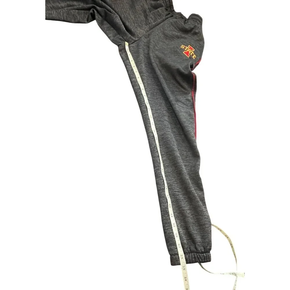 Iowa State Cyclones Mens Jogger Sweatpants Small By Colosseum Gray & Red Polyest - Picture 8 of 12